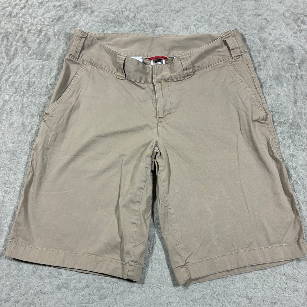 The North Face Womens Long Hiking Shorts Size 10 Tan Granola Outdoors